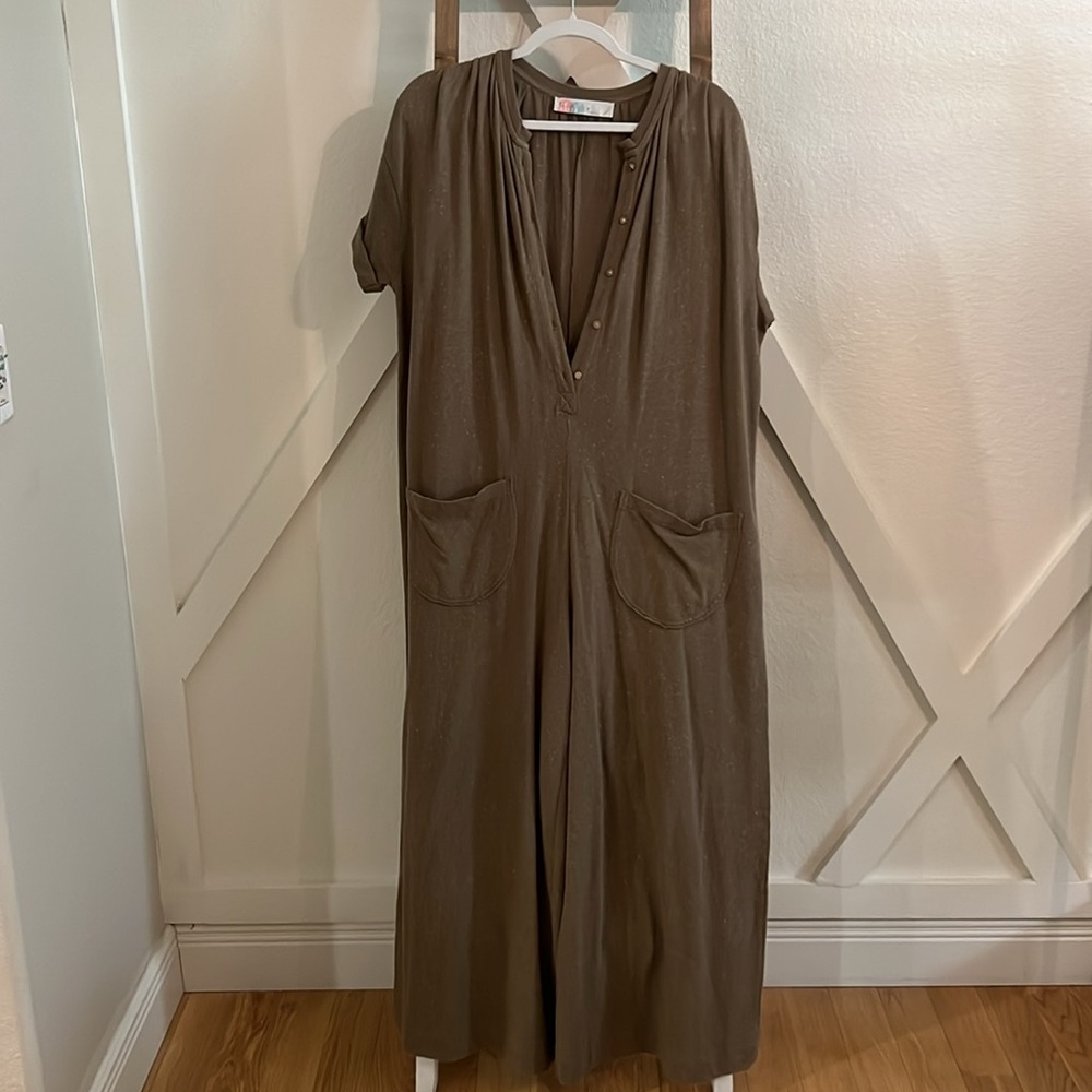 Free People Wide Leg Jumpsuit in Brown - Picture 9 of 9